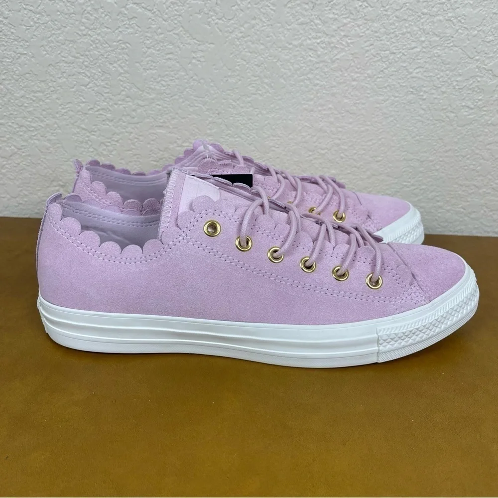 Converse CTAS Low Ox Frilly Thrills Suede Sneaker Size 10 Women - Picture 4 of 10